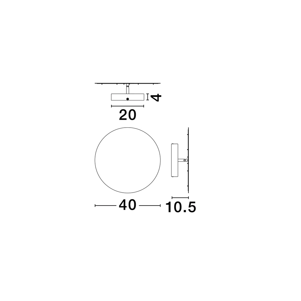 Design-Wandleuchte Alida chrom Ø 40cm Lyora 5212017470959