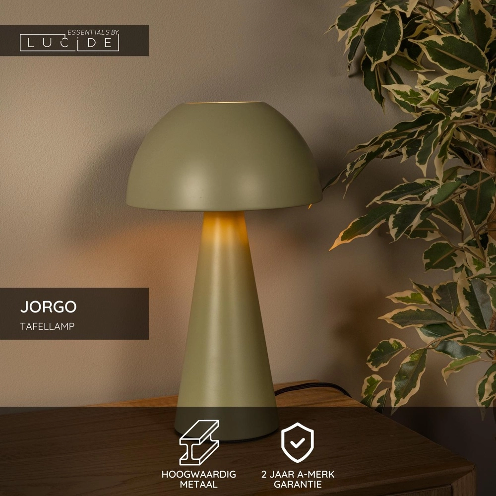 Grüne Tischlampe Jorgo Konstruktion Lucide 5411212650245