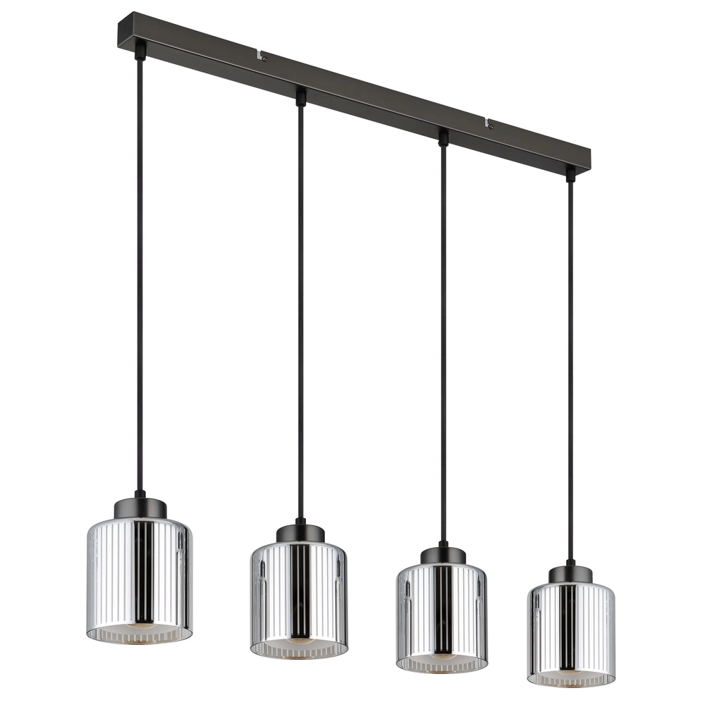 Design-Pendellampe Felicia Gunmetal 4-Lighter Globo 9007371525966