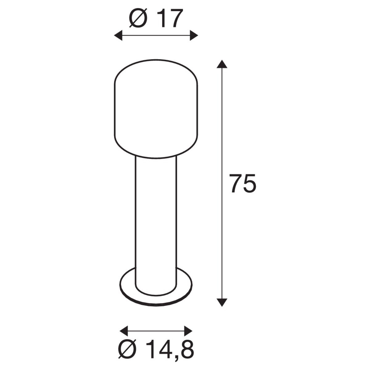 Stehlampe Ovalisk 75 cm Anthrazit SLV 4024163248303