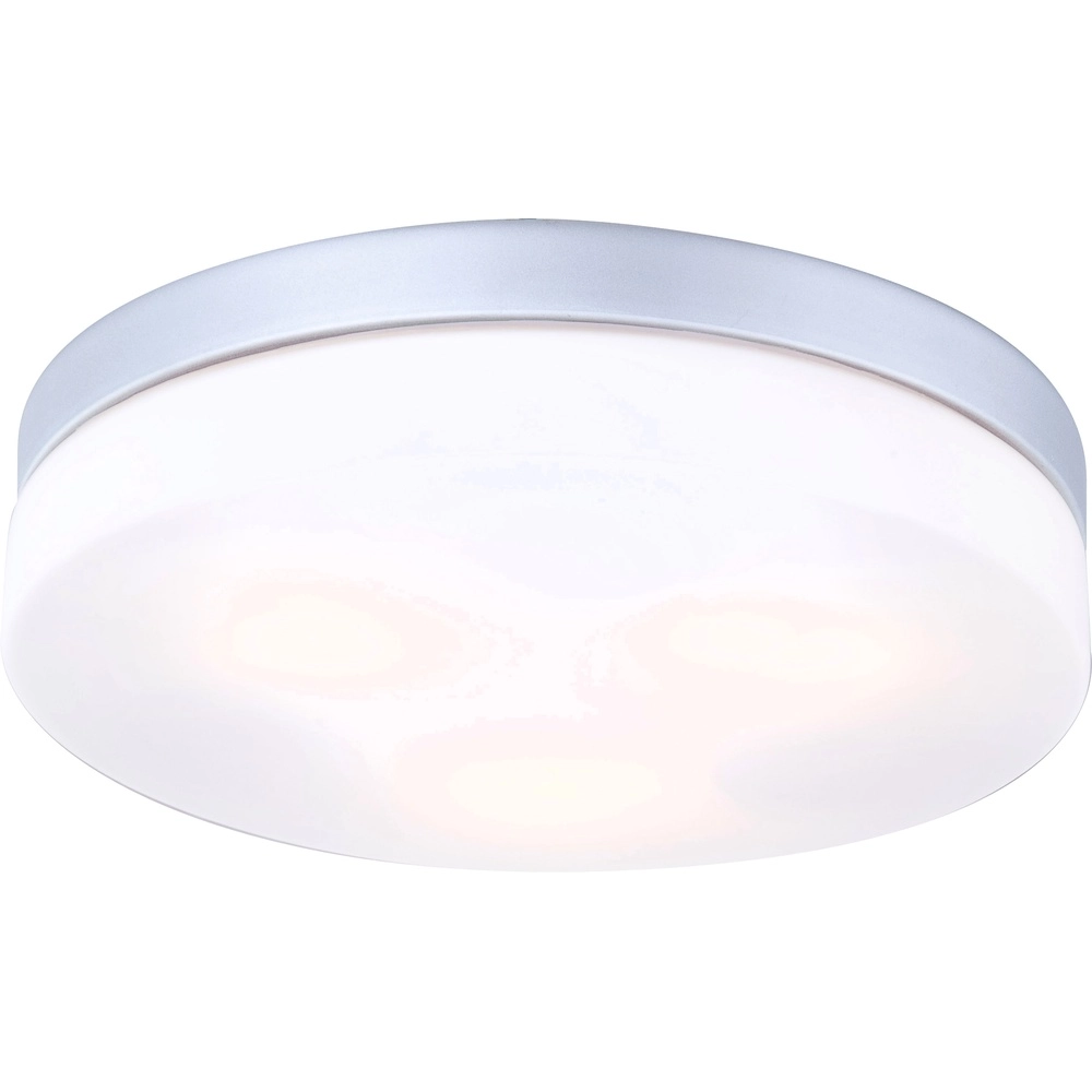 Design-Deckenlicht Vranos Silbergrau für den Außeneinsatz Ø 30 cm