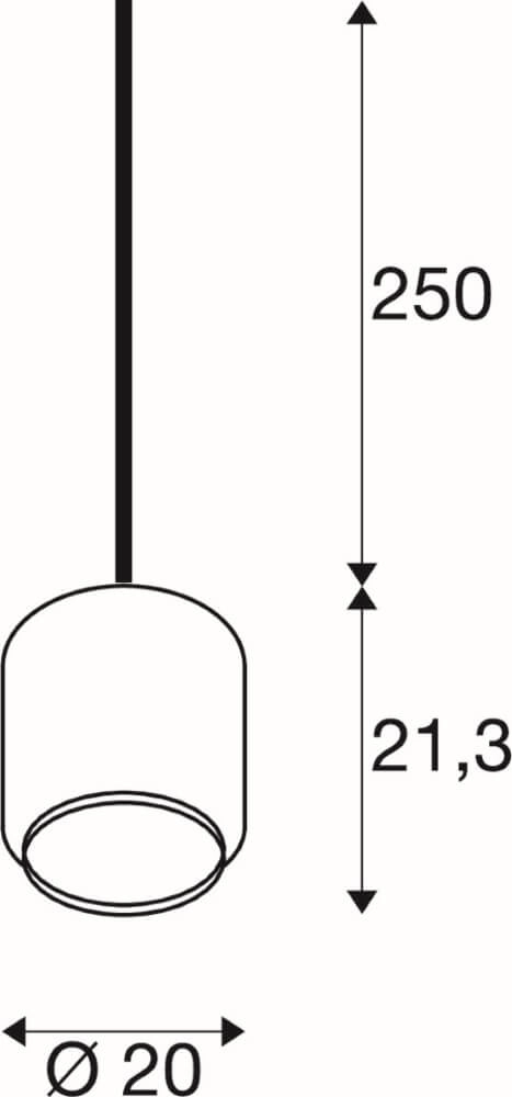Pendelleuchte aus Glas Pantilo Goldglas - Ø20cm SLV 4024163266451
