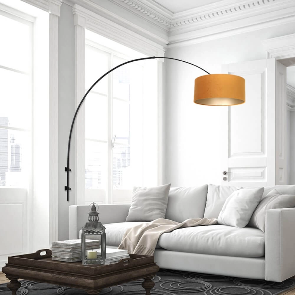 Wandbogenlampe Sparkled schwarz mit gold Steinhauer 8712746146110