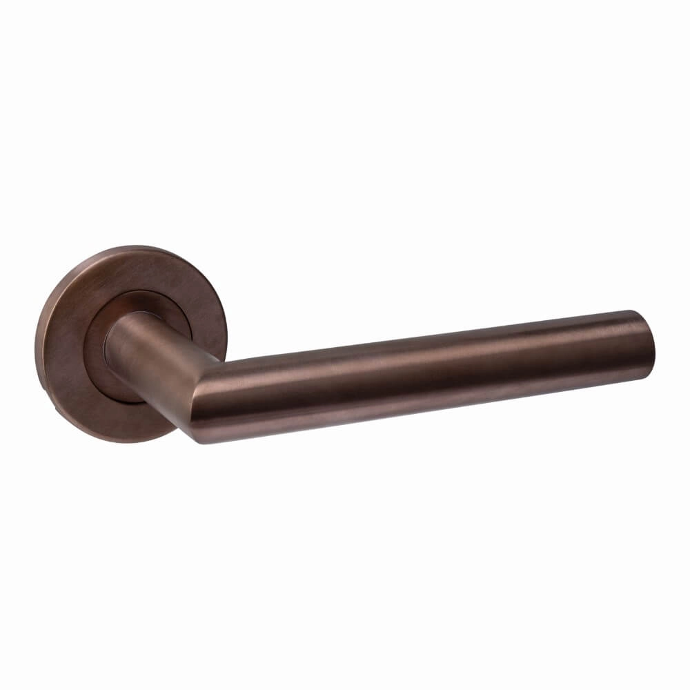 Türklinke Q 01 auf runder Rosette Bronze Intersteel 8714186694930