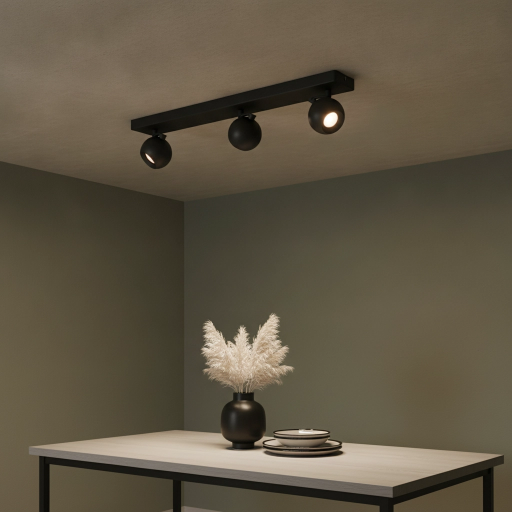 Deckenlampe Bolero Sphere 3-light schwarz