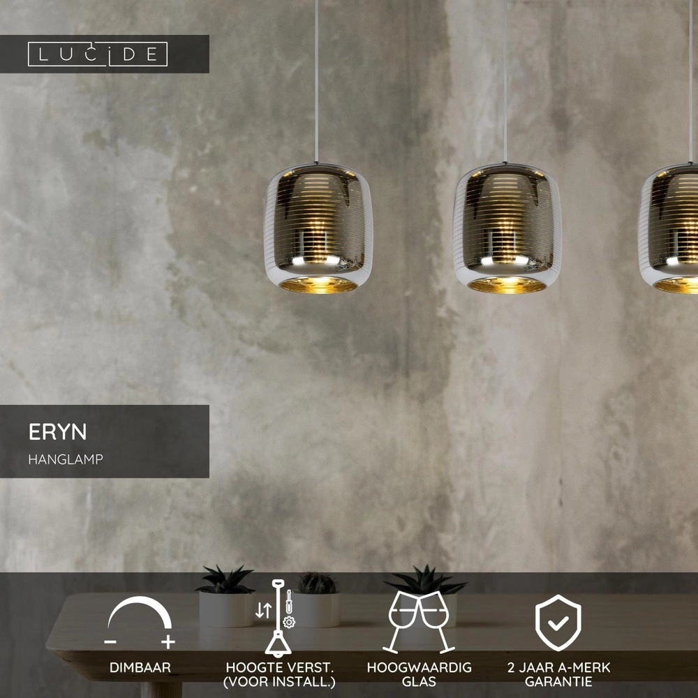Pendellampe Eryn Chrome 3-light Lucide 5411212702319
