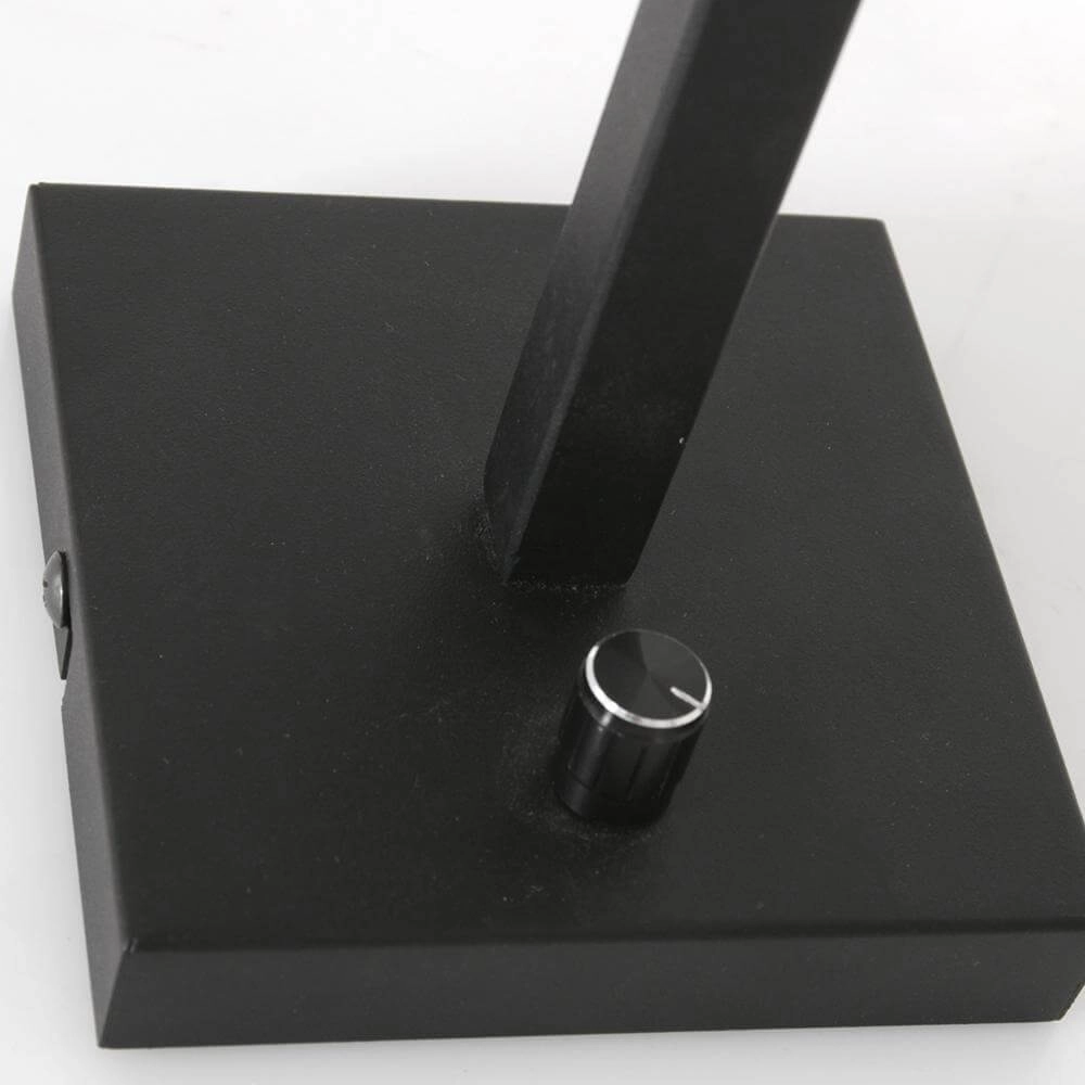 Wandleuchte Stang mit Dimmer schwarz und Strohkappe Steinhauer 8712746172096