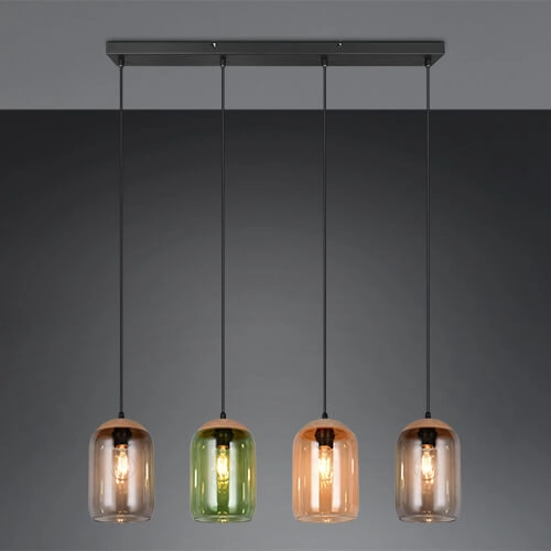 Esstischlampe aus Glas Cork 4-Licht Trio 4017807622997