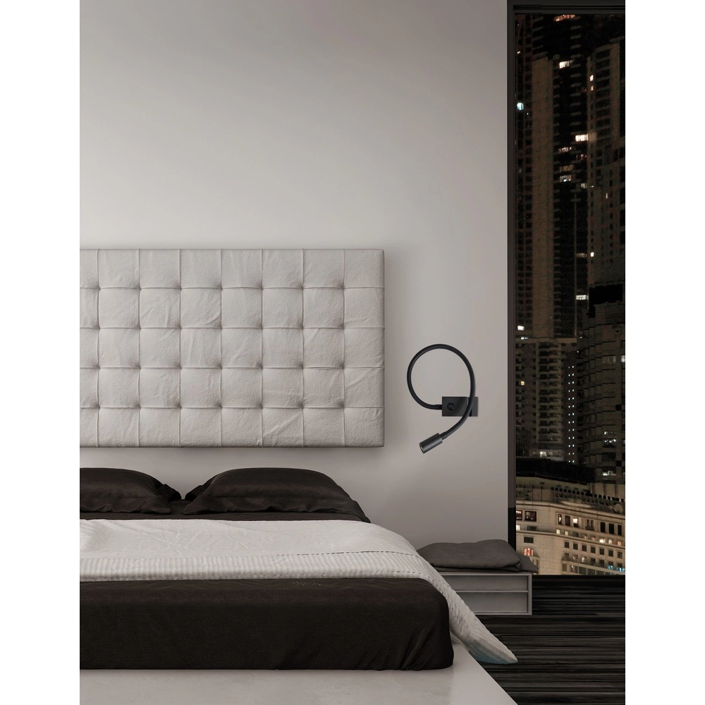 Nachttischlampe Geneva schwarz Lyora 5212017411082