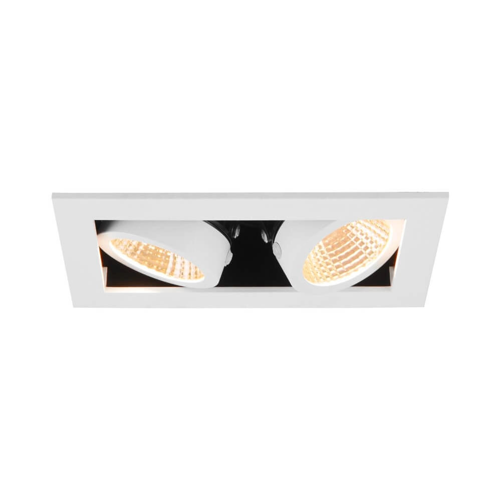 Quadratischer LED-Einbaustrahler Kadux Double 2x LED - weiß - 3000K SLV 4024163279079