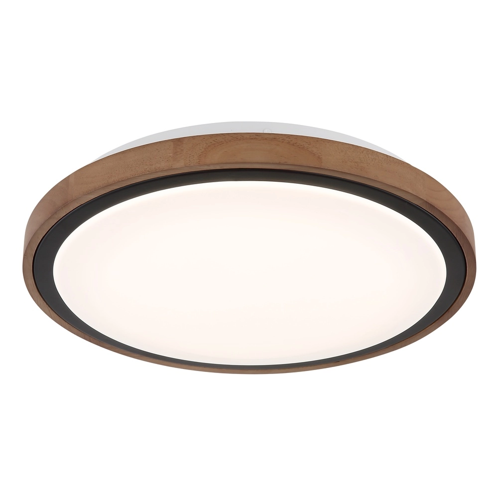 Deckenlampe Bruno Ø 36cm schwarz mit Holz
