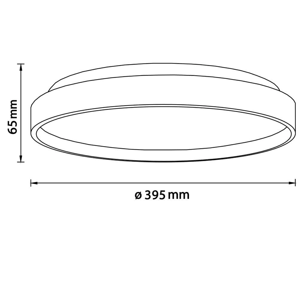 Deckenleuchte Alson Ø 39,5cm weiß mit Holz Brilliant 4004353411335