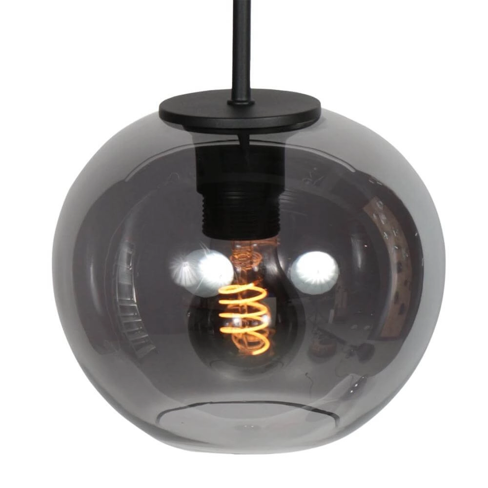 Pendelleuchte HaloSwap mit 1 Kugel Rauchglas Ø 20cm Steinhauer 8712746179736