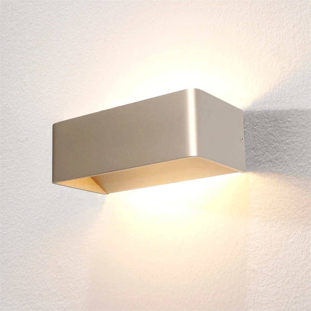 Design-Wandleuchte Mainz Rechteckiger Champagner