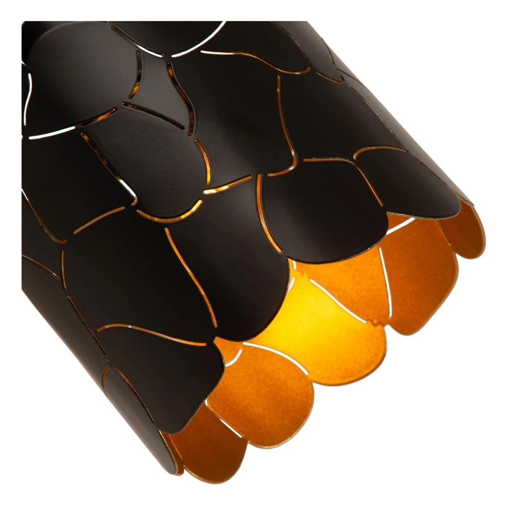 Wandlampe Almelo Schwarz mit Gold innen Lucide 5411212211866