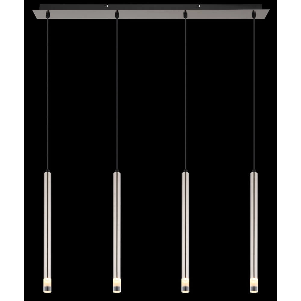 Design-Pendelleuchte Ryan 4-flammiges Nickel Globo 9007371487042