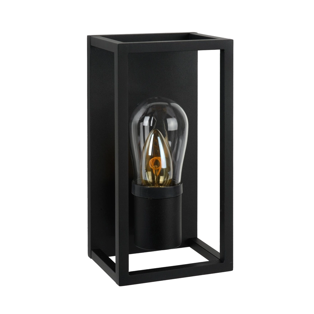 Schwarze Wandlampe Carlyn Einzelbadezimmer IP54