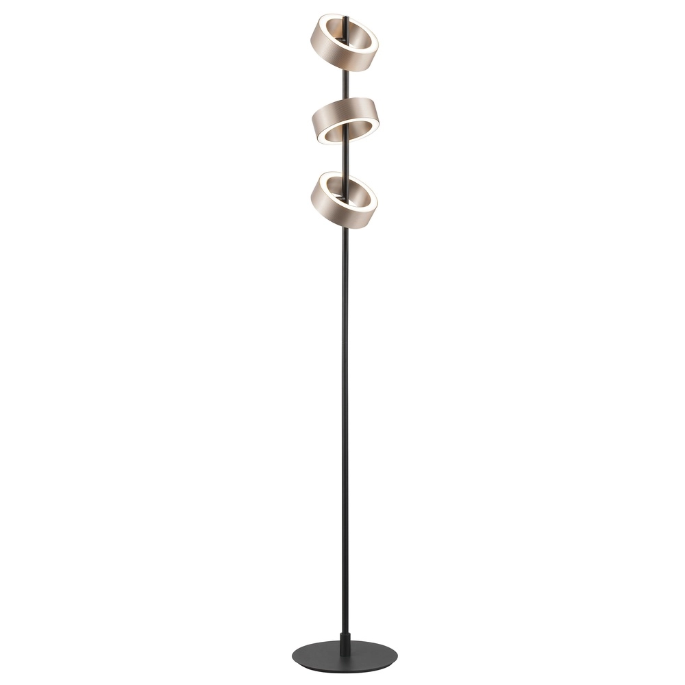 Design-Stehlampe Axion Schwarz mit Braun Brilliant 4004353477171