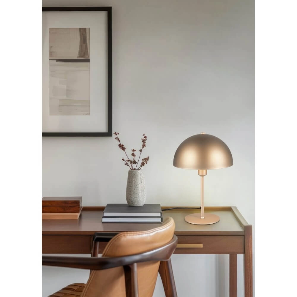 Design-Tischleuchte Nola kaffeebraun Ø 20cm Trio 4017807633924