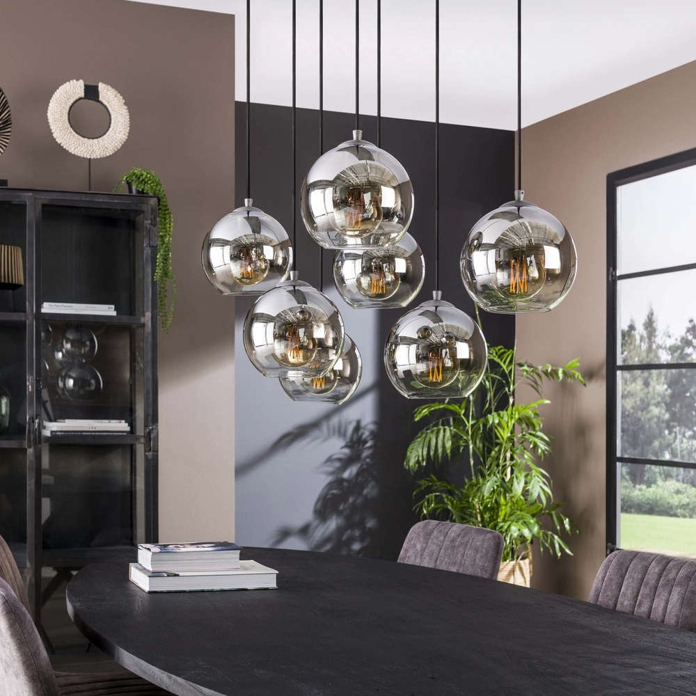 7L Pendellampe Bubble mit silbernem, verblassendem Glas Lyora 8716803511231