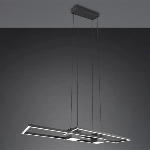 LED-Hängelampe Büro Albany Schwarz Trio 4017807610345