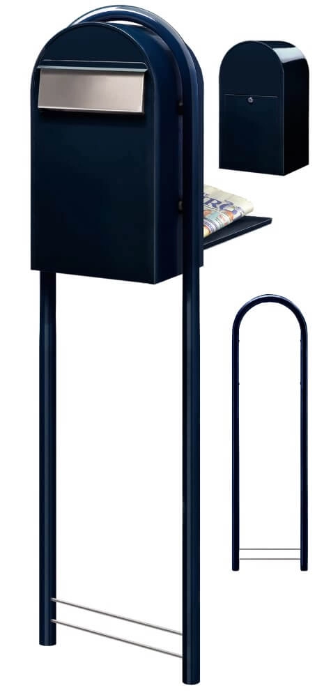 Briefkasten Grande B 5004 i Schwarz Blau Bobi 6417237034298