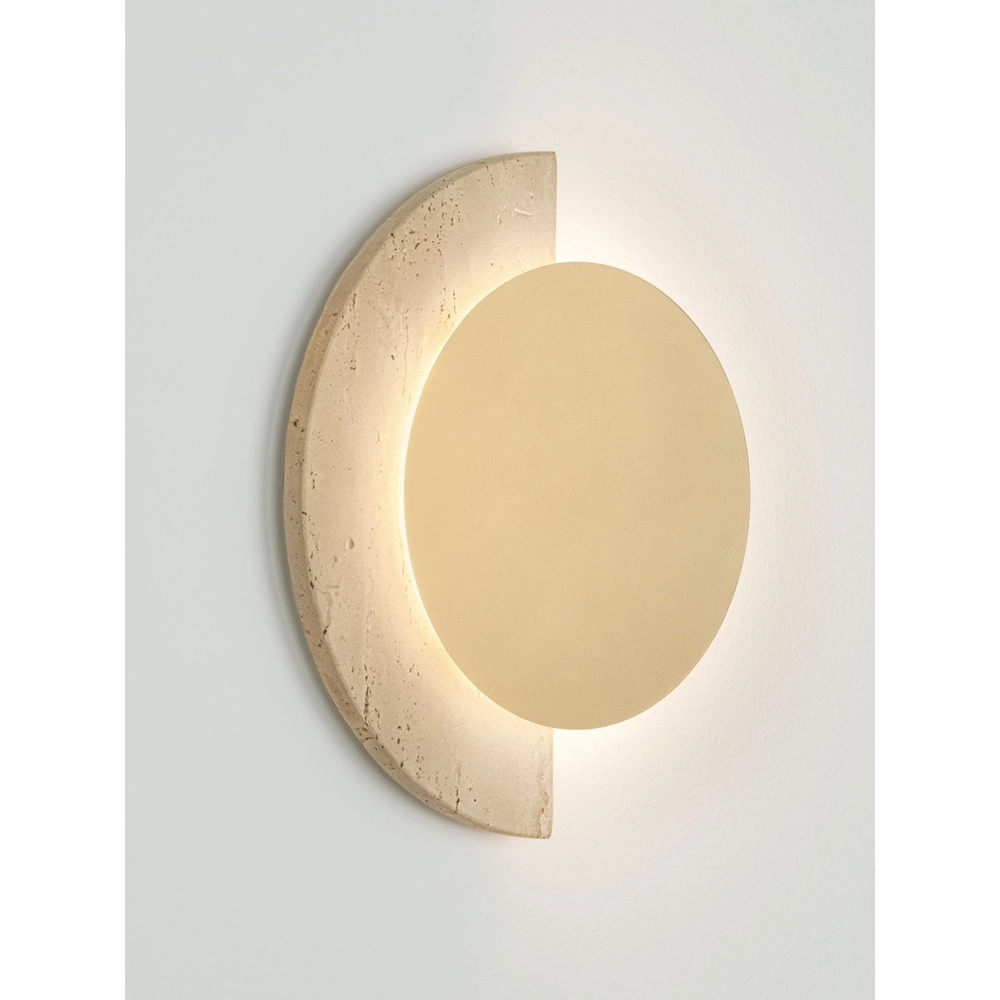 Design-Wandlampe Molli Travertin Ø 21 cm Lyora 5212063501317