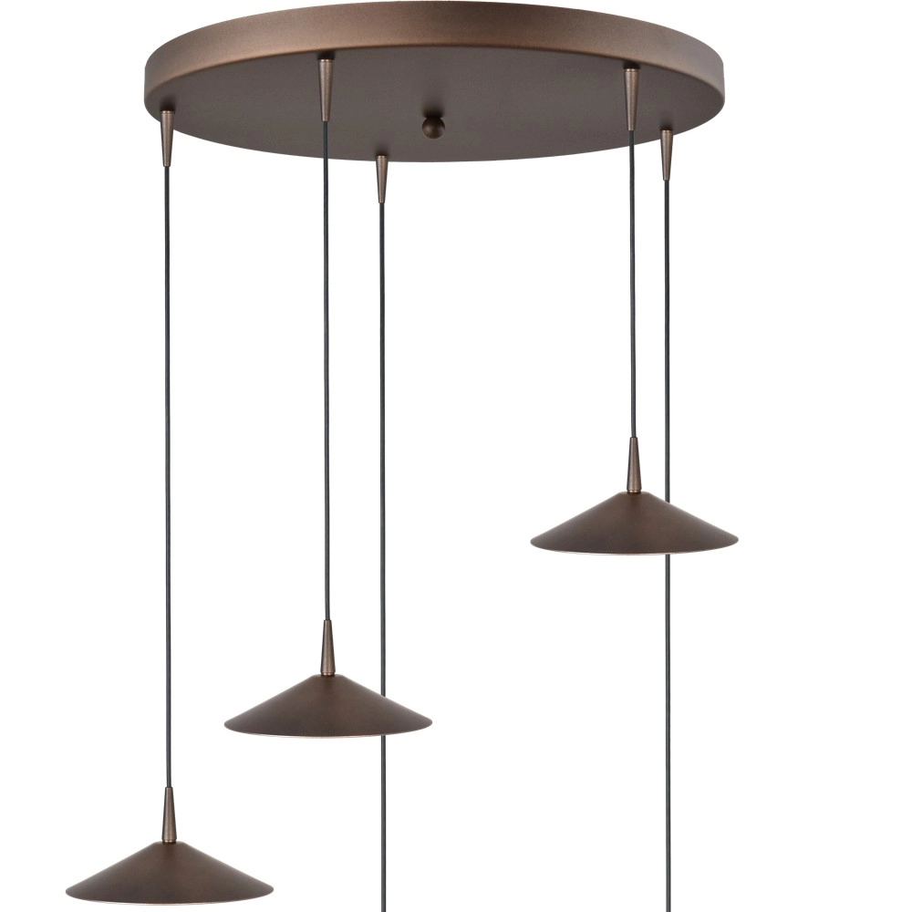 5-Licht Pendellampe Ceppo kakaobraun Ø 18 cm rund Masterlight 8718121358710