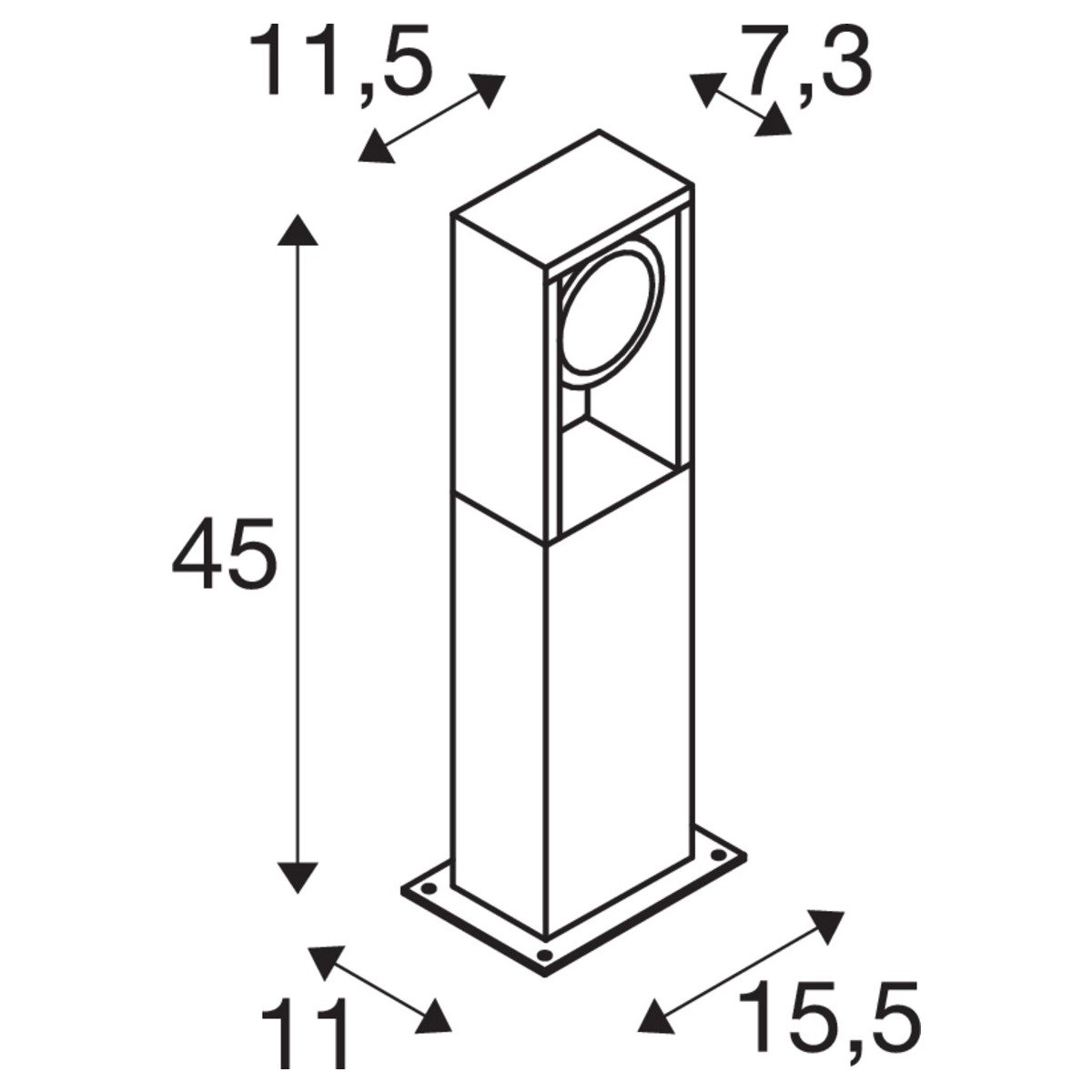 Gehwegbeleuchtung Eskina 45 cm organisatorischer Anthrazit SLV 4024163248990
