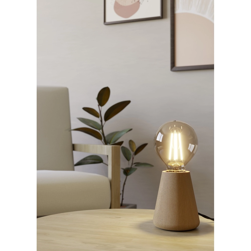 Dezente Tischlampe Asby Leichtes Holz Eglo 9002759440145