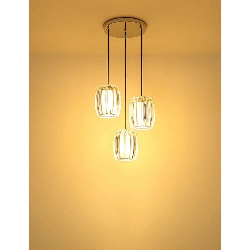 3-Licht Pendellampe Maribel Chromrunde Globo 9007371580101