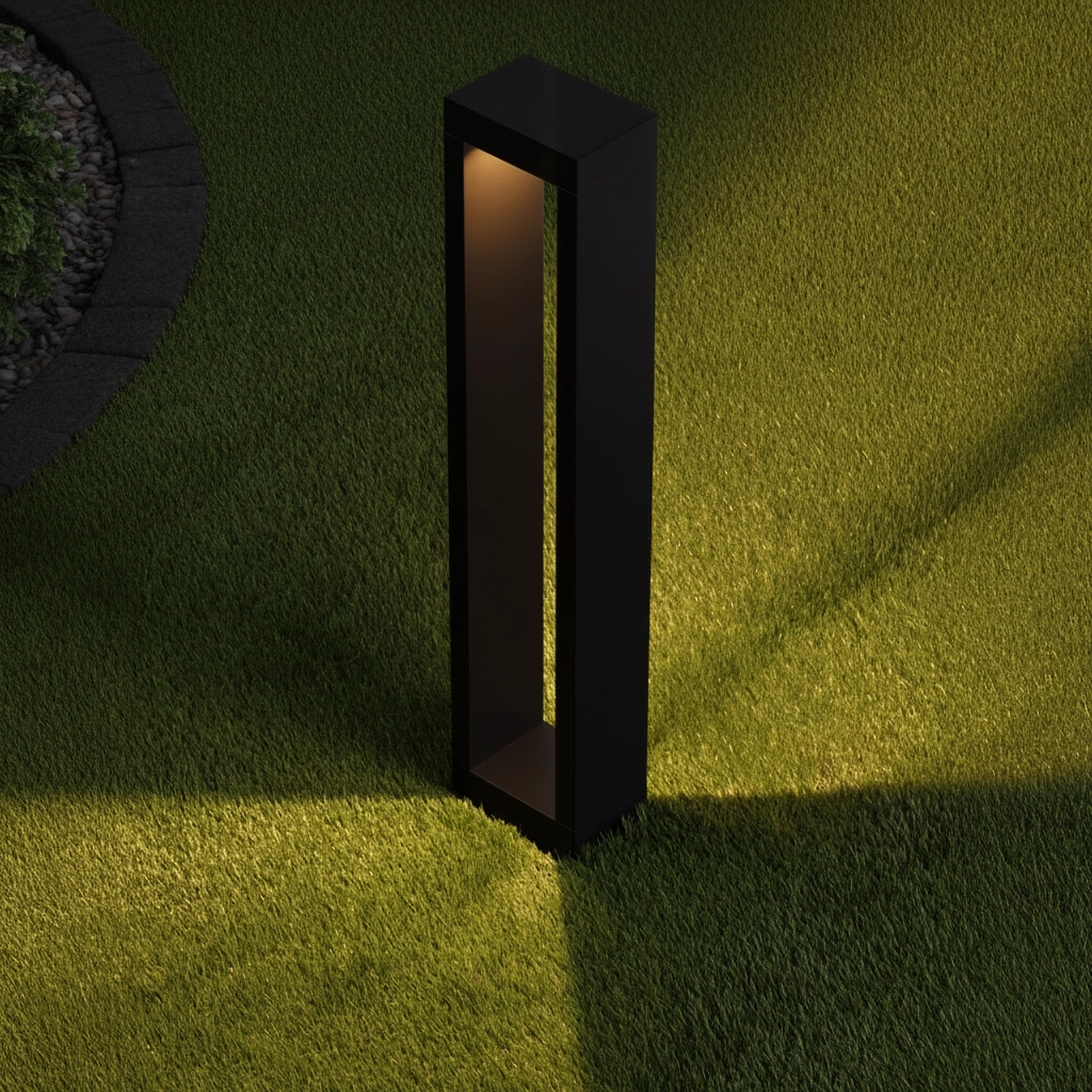 Schwarze Gartenlampe Dolix 60cm - 2700K