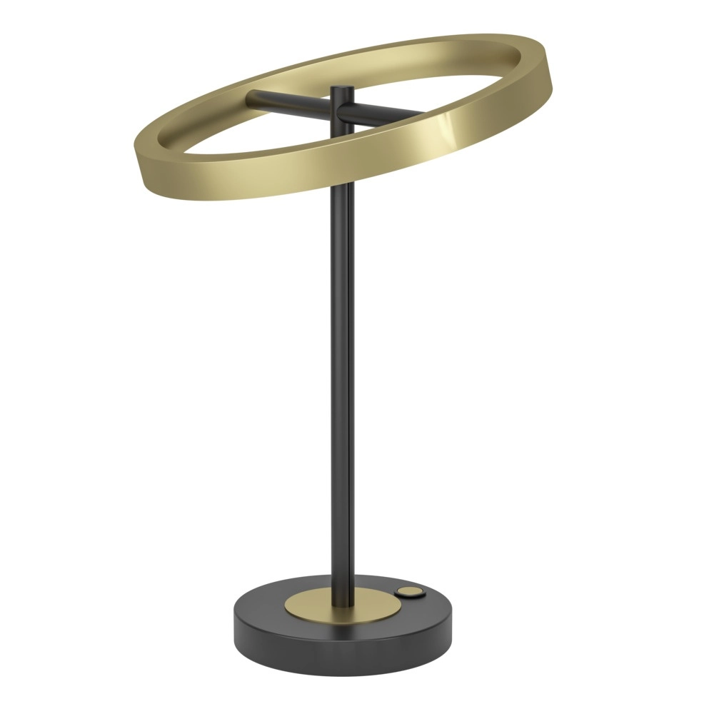 Design-Tischleuchte Brest schwarz mit gold