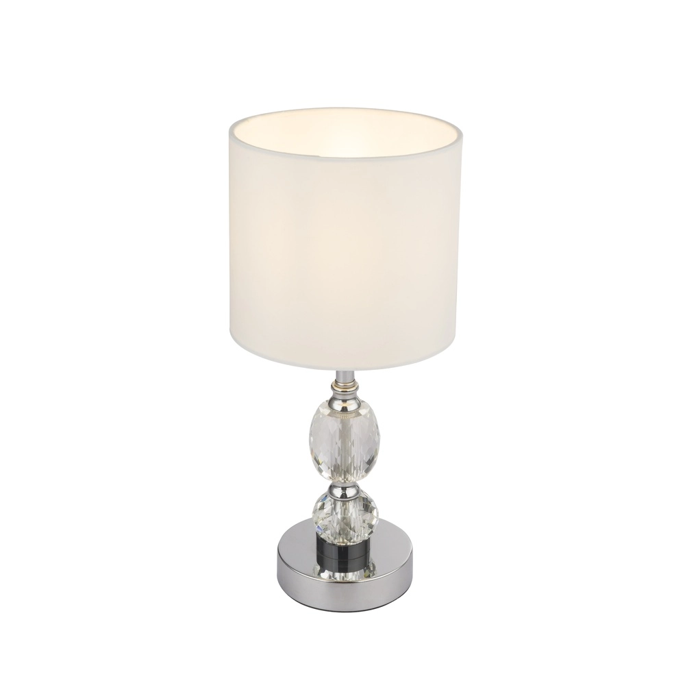 Klassische Tischlampe Bronn Chrom 34cm