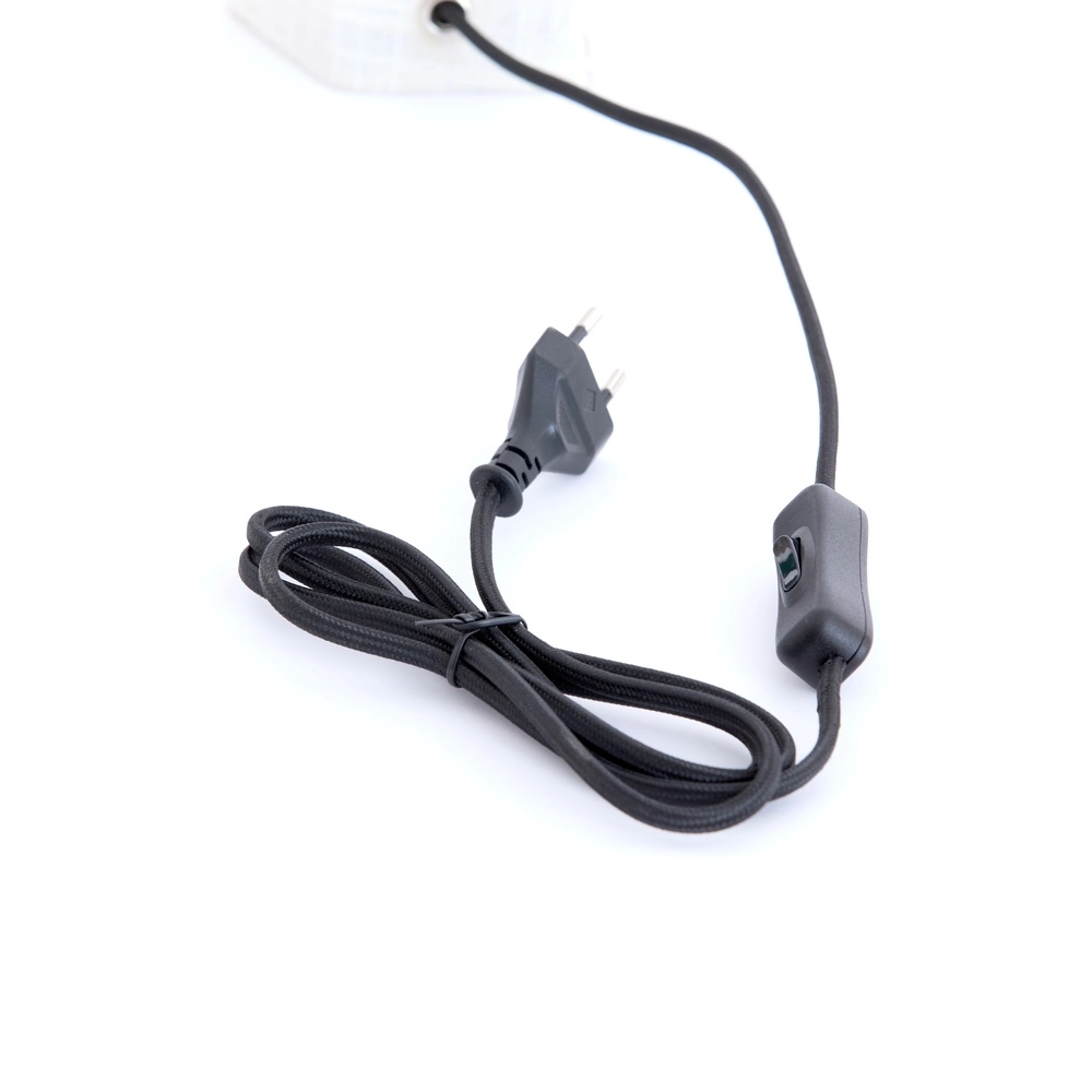 Tischlampe Musaby Organische Form – weißes Leinen Light & Living 8717807784232