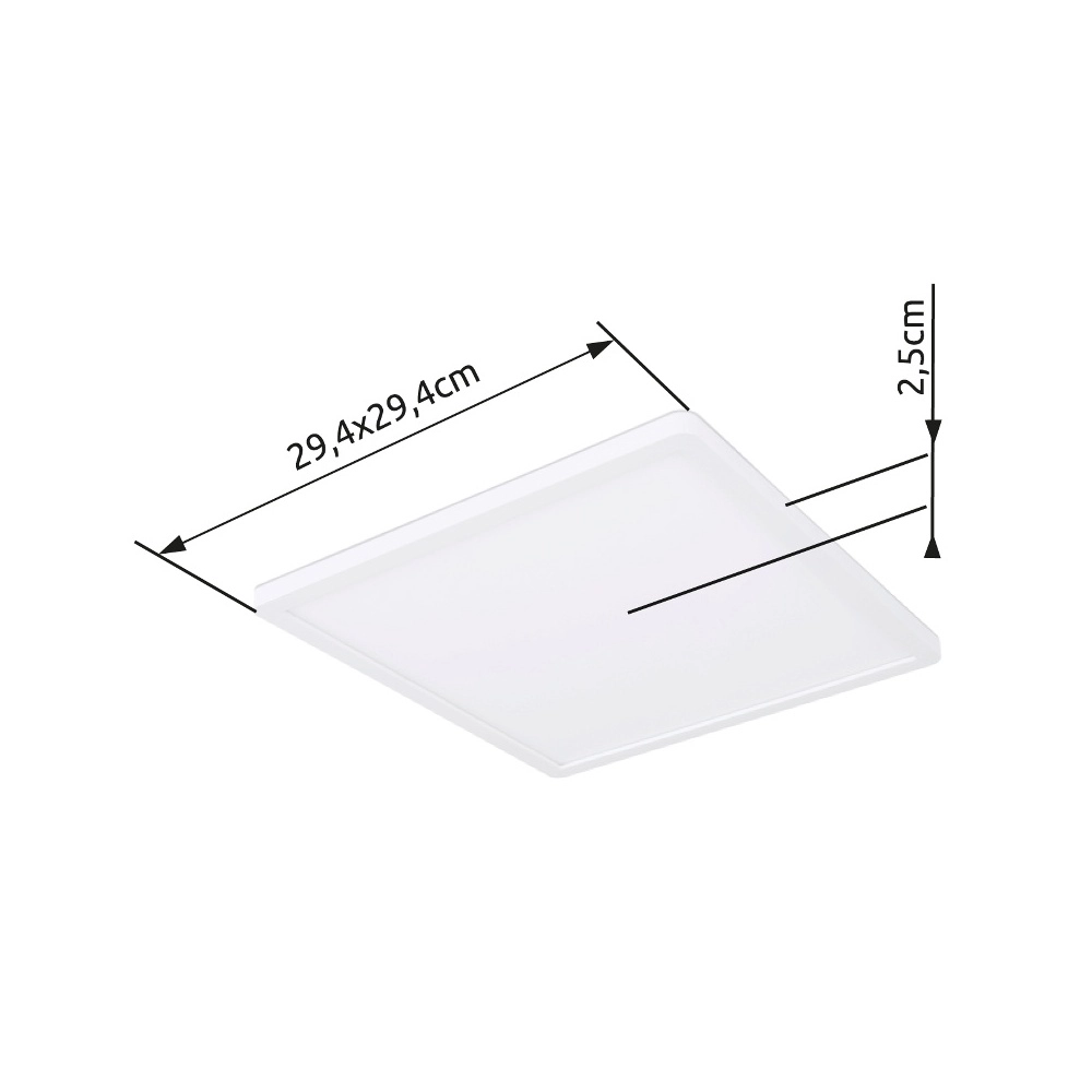 Deckenlicht Sapana Quadrat 29,4 cm weiß Globo 9007371402403