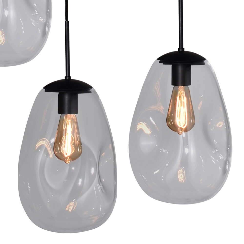Hängelampe Lava 8x Klarglas Ø 22,5cm Masterlight 8718121286297