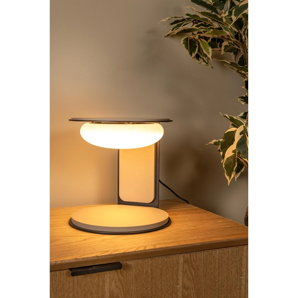 Design-Tischlampe Alinda Ø 20cm taupe Lucide 5411212771612