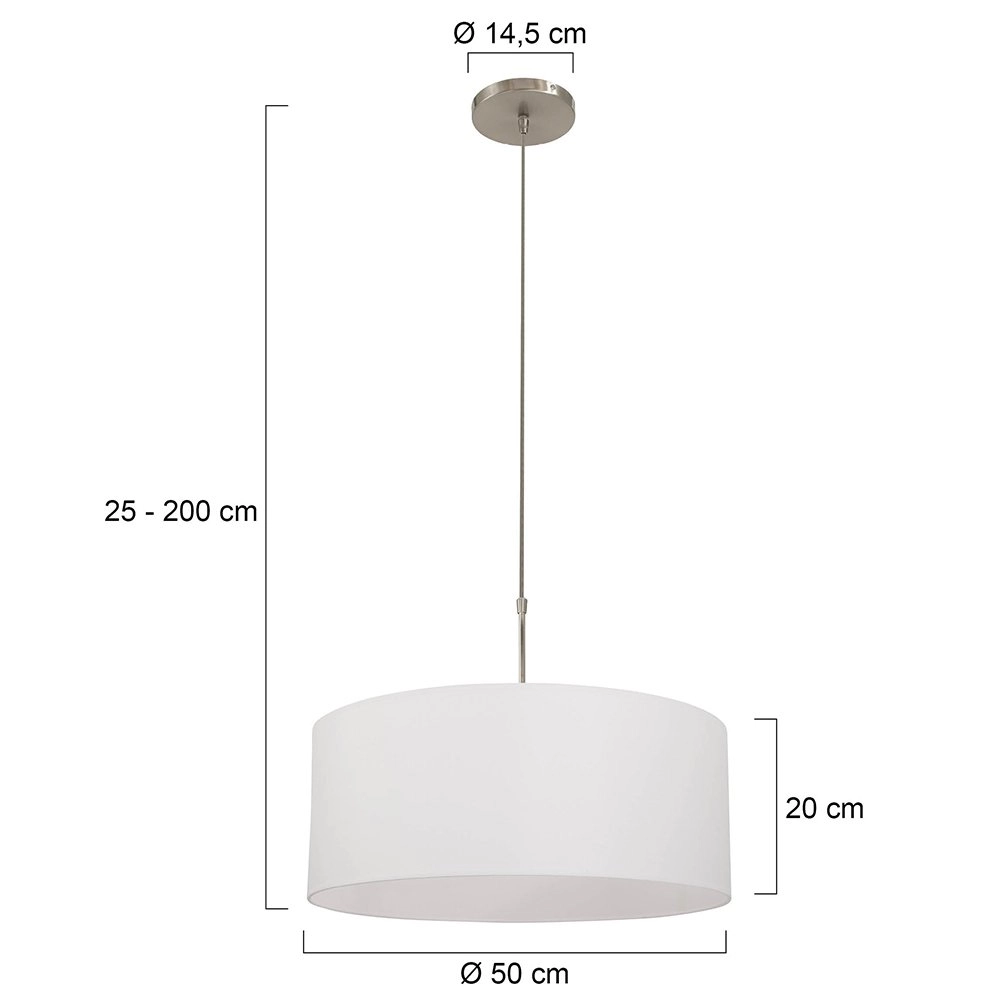 Weiße Pendelleuchte Stresa 50 Steinhauer 8712746118179