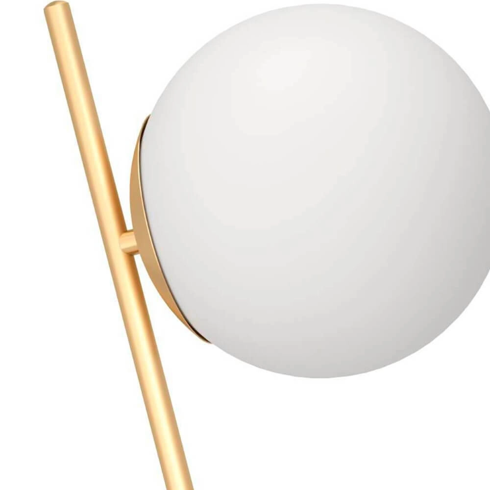 Tischlampe Rondo 4 Gold mit weißer Kugel Eglo 9008606274444
