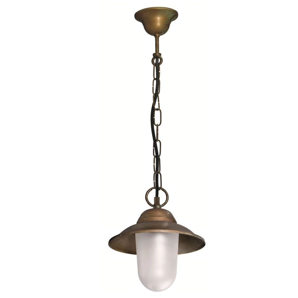 Hängeleuchte für Veranda Maritime ländlich 22cm kupferbraun