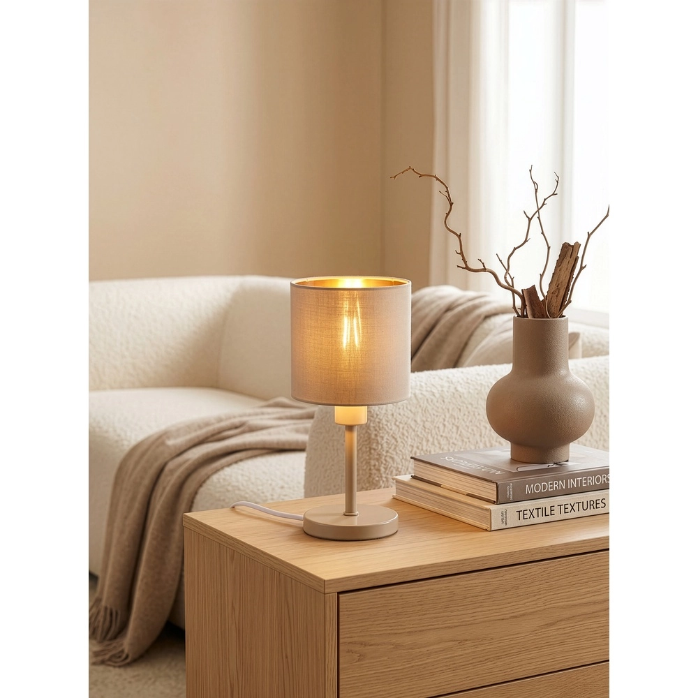Tischlampe Tommy Sandbraun Trio 4017807724202