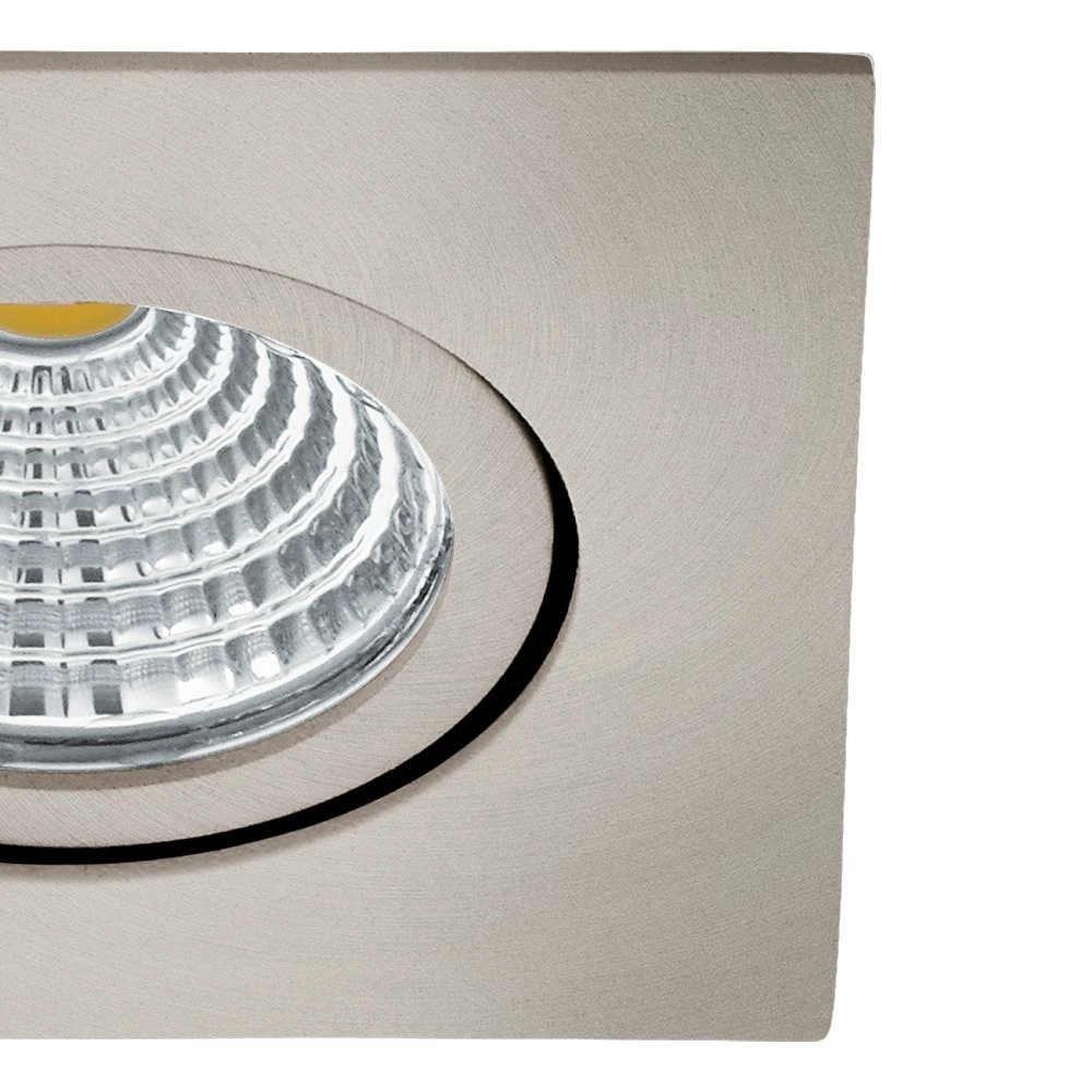 Einstellbarer LED-Spot Saliceto Quadrat - 6W - 4000k Nickelmatte Eglo 9002759983086