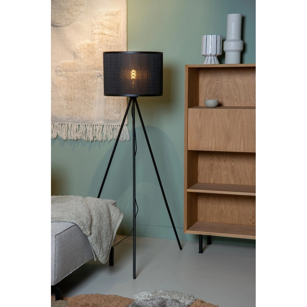 Stehlampe Tagalog Ø 55 cm schwarz Lucide 5411212211651