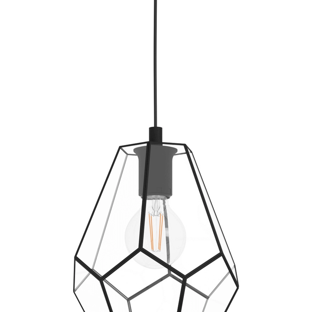 Hängelampe Mardyke schwarz mit Glas Eglo 9002759436438