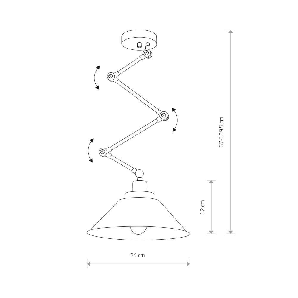 Verstellbare Wandleuchte Pantograph Lyora 5903139912693