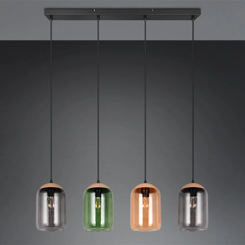 Esstischlampe aus Glas Cork 4-Licht Trio 4017807622997