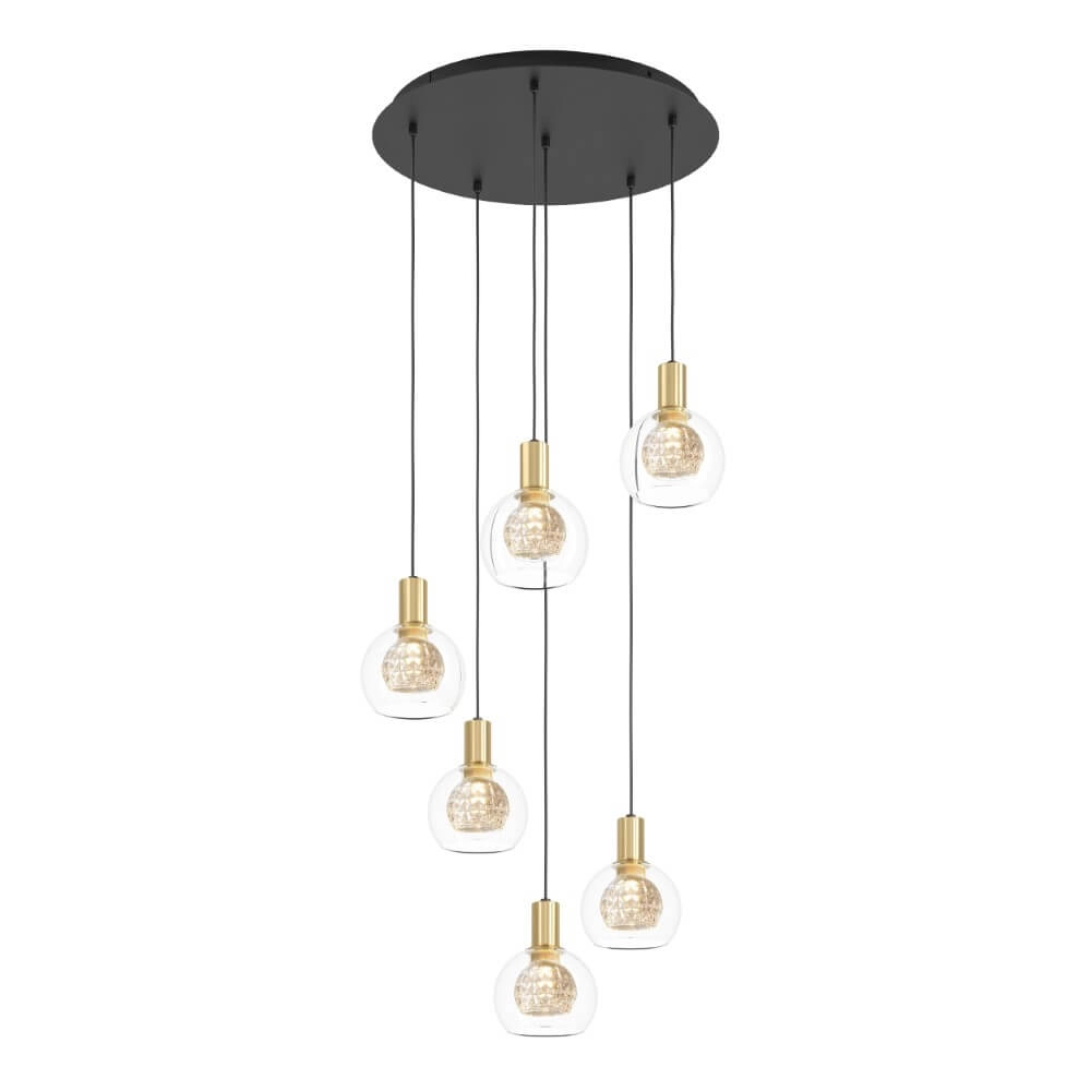 Design-Hängelampe Terque schwarzes Gold