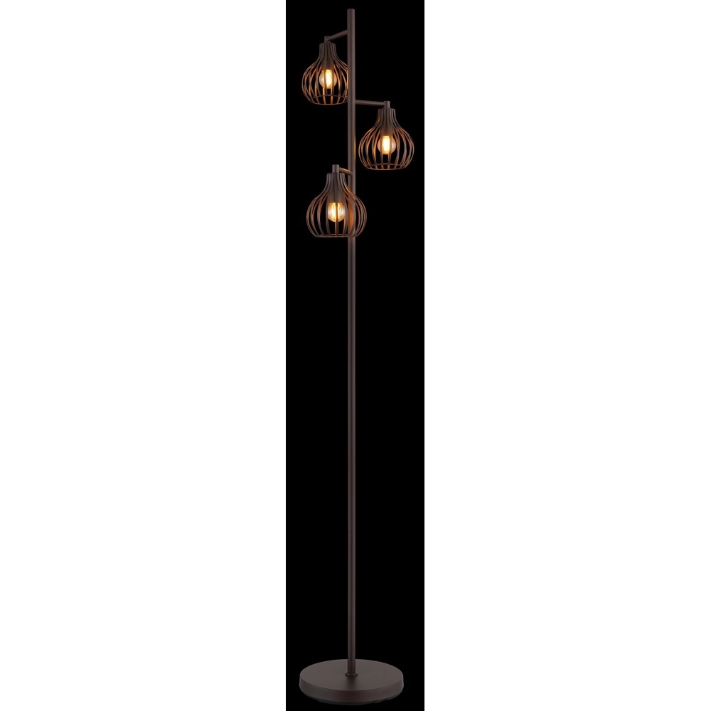 3-Licht Stehlampe Mateo Rostbraun Globo 9007371569236