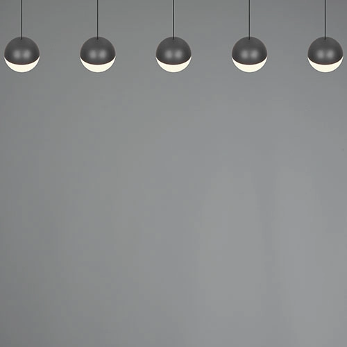 5-Licht Pendellampe Senta Anthrazit Trio 4017807697872